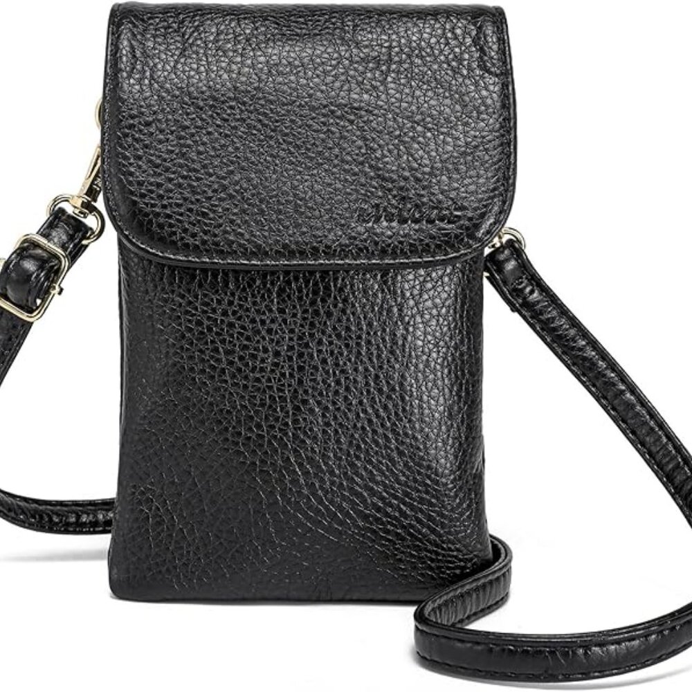 Minicat Small Faux Leather Crossbody Bag, Black - Picture 9 of 11